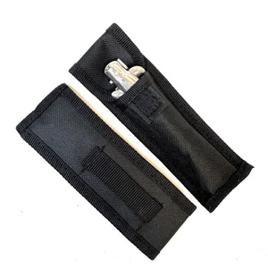 6 pc black  Nylon pouch/sheath for knife  up to 5.-5.5” closed. GSE019  round - Picture 1 of 6