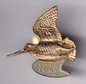 RARE PINS PIN'S .. SPORT CHASSE HUNTING OISEAU BECASSE WOODCOCK VIEUX FUME ~F7 - Imagen 1 de 1