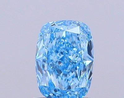 Cushion 1.02 Carat Fancy Blue CVD VS2 IGI-Certified Loose Lab Grown Diamond - Image 1 of 3