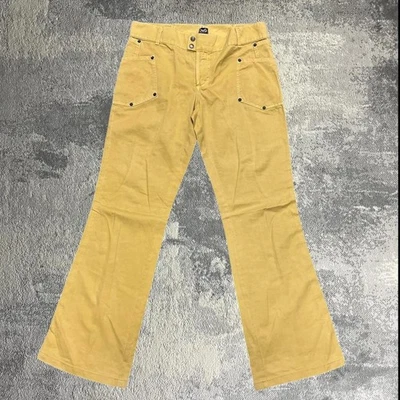 Pantalón acampanado Y2K Dolce & Gabbana W32 L32 amarillo algodón chino años 2000 italiano Foto 1 de 4