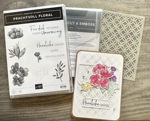 Stampin Up Produktpaket*Prachtvoll Floral* Stempelset und Stanzformen + Stencil - Bild 1 von 6