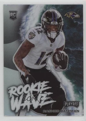 2021 Panini Playoff Rookie Wave Silver Prizm Rashod Bateman #RW-RBA RC - Image 1 of 3