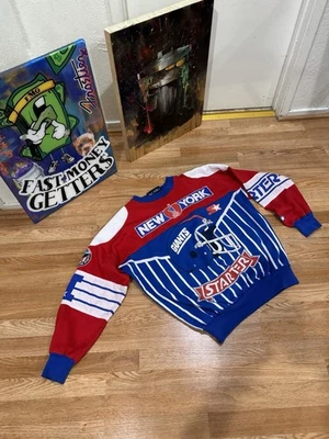 Sudadera Vintage Años 90 New York Giants Starter AOP XL.!! Foto 1 de 4