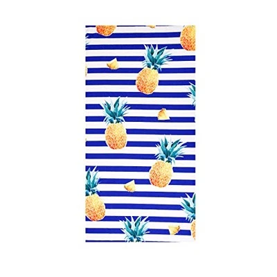  Toalla de playa piña a rayas de gran tamaño 60,00" x 30,00" azul marino a rayas Foto 1 de 4