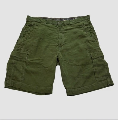 Tommy Bahama Relax Men’s 38 Green Corduroy Cargo Shorts Silk Linen Blend - Image 1 of 4