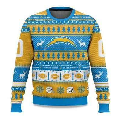 2025 Christmas Chargers Personalized Ugly Sweater - Christmas Gift - Image 1 of 4