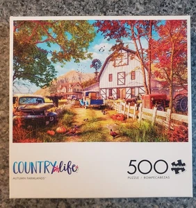Buffalo Games Country Life AUTUMN FARMLANDS 500 piece puzzle fall COMPLETE - Picture 1 of 6
