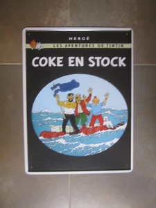 CHAPA METAL TINTIN - STOCK DE COQUE- 40 x 30 CM - Imagen 1 de 1