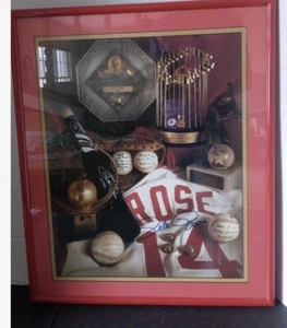Pete Rose handsignierter Druck gerahmt - Bild 1 von 2