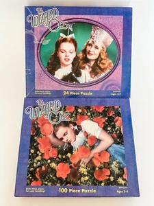 The Wizard Of Oz Pressman 24 Piece & 100 Piece Puzzles Lot 2 Glenda Dorothy Popp - Picture 1 of 4