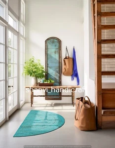 Indian Rug 100% Jute Design Carpet Handmade Braided Farmhouse Modern Bedroom Rug - Picture 1 of 18