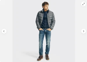 Nautica Men's Quilted Stretch Puffer Jacket (GRAY, MEDIUM) NWT - Picture 1 of 3