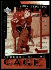 2000-01 Upper Deck Legends of the Cage Tony Esposito Chicago Blackhawks #LC10