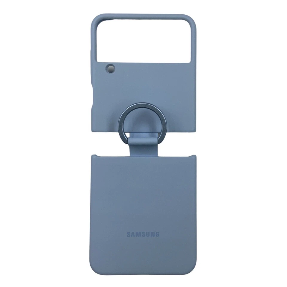 Samsung Silicone Cover with Ring for Galaxy Z Flip4 - Arctic Blue