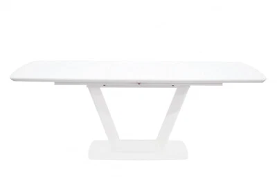 Lorenzo Matt White Butterfly Extending Dining Table - 2 sizes- 4 to 10 Seater - Image 1 of 4