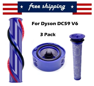 Replacemet Parts Roller Brush Bar Pre and Post Motor Filter for Dyson V6 Vacuum - Picture 1 of 5