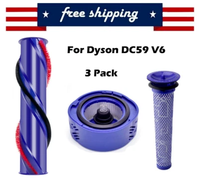 Сменные детали роликовая щетка бар фильтр двигателя до и после для пылесоса Dyson V6 - Изображение 1 из 4