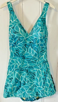 Traje de baño de colección Roxanne ajuste perfecto con falda azul azulado floral 12/34 copa B Foto 1 de 4