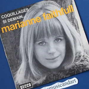 MARIANNE FAITHFULL SINGS IN FRENCH EP 7" VINYL 1966 ORIGINAL 45 COQULLAGES RARE - Picture 1 of 5