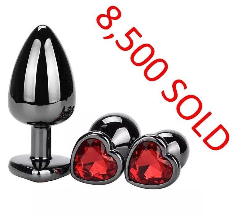 HEART Anal Butt Plug STAINLESS S/M/L Set Sex Toy for Women Men Metal Dildo eBay