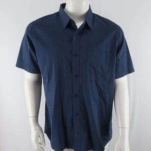 Travis Mathew Short Sleeve Button Up Shirt Mens Large Blue - Picture 1 of 9