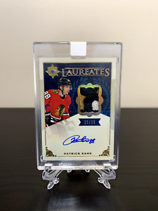 2019-20 UD Ultimate Collection SM Laureates Patrick Kane Auto Jersey /25 BOOKEND
