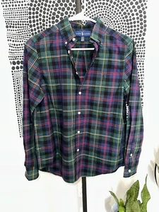 NWOT Polo Ralph Lauren Button-Down Holiday Tartan Plaid L/S Shirt Youth L 14/16 - Picture 1 of 5