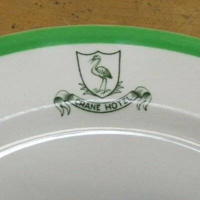 Plato antiguo de restaurante CRANE HOTEL Alfred Meakin Inglaterra Hotel Ware Foto 1 de 4