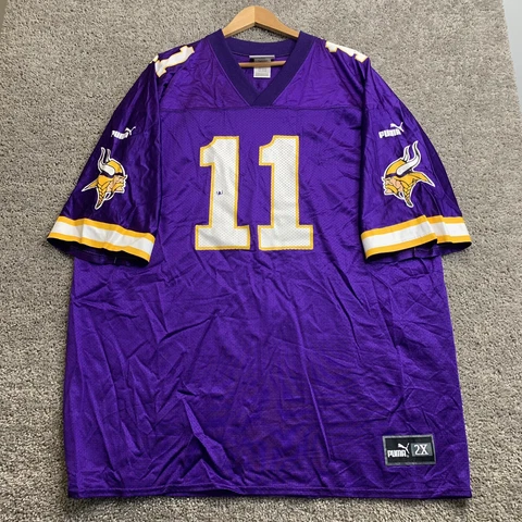 Vintage 90s PUMA NFL Minnesota Vikings Daunte Culpepper Football Jersey 2XL VTG Cover