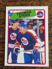 1988-89 O-PEE-CHEE NHL HOCKEY #254 THOMAS STEEN WINNIPEG JETS