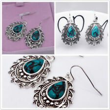 Boho Women Tibetan Turquoise Dangle Drop Hook Earrings Jewelry Gift LI