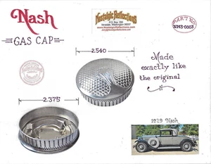 1929 NASH Gas Cap Rare Addition - Picture 1 of 12