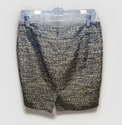 Falda lápiz marrón ANN TAYLOR LOFT para mujer mezcla de lana HATCHWORK talla 8p Foto 1 de 4