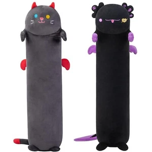 Long Cat Pillow Plush Sleeping Hugging Cushion Stuffed Cute Squishy Kitty Black - Picture 1 of 30