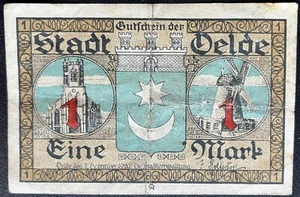 1 Mark Stadt Oelde 1920 Gutschein Notgeld #15.04.c* - Bild 1 von 2