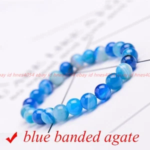 Crystal Gemstone Bracelet Bead 7 Chakra Natural Stone Stretch Reiki Jewellery - Picture 1 of 29
