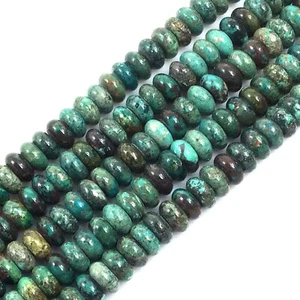Natürliche Echte Türkis Rondelle Lose Perlen 15 Zoll Strang 8x3 mm (TU787) b Schmuck - Bild 1 von 11