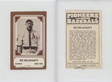 1975 Fleer Cloth Patches Laughlin Pioneers of Baseball Ed Delahanty #10 HOF