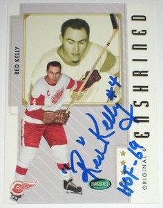 RED KELLY SIGNED PARKHURST ORIGINAL SIX RED WINGS CARD AUTOGRAPH AUTO “HOF”
