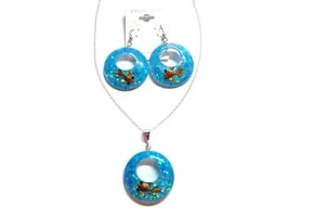 Koi Pond Earrings & Pendant - Picture 1 of 4