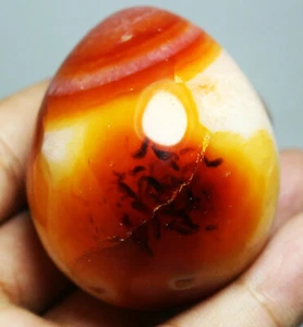 147g Polished CARNELIAN SPHERE EGG -Madagascar - Picture 1 of 8