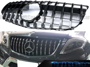 FIT BZ X204 2013 2014 2015 GLK GT CHROME GRILLE GLOSSY FRAME BLACK - Picture 1 of 4