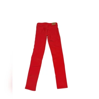 ABERCROMBIE KIDS Niñas 10 Pantalones Ajustados Rojo Pana Ajustados Tiro Medio Navidad Foto 1 de 4