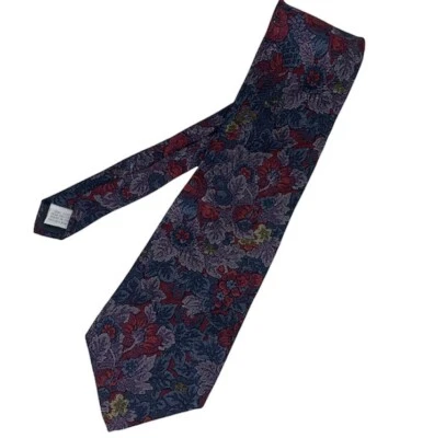 Corbata Claiborne 100 % seda estampado floral Foto 1 de 4