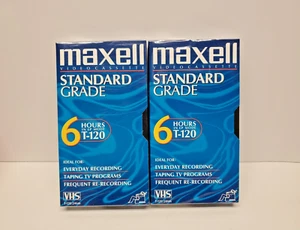 Maxell VHS Standard Grade Bänder 6 Stunden T-120 (2) - Bild 1 von 2