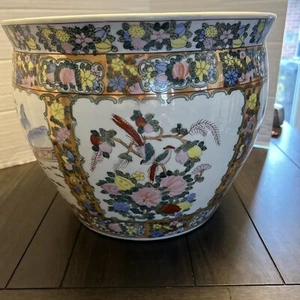 Vintage Fischschale Übertopf Gefäß Pflanze Keramik - LESEN - Bild 1 von 14