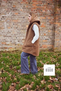 Long Wool Gilet - Camel - Picture 1 of 6