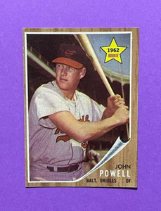 1962 Topps #99 - John (Boog) Powell RC - Orioles Outfield -  Very Clean Card!