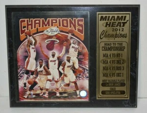 Dwyane Wade Lebron James Chris Bosh Miami Heat 12 NBA Champion 8x10 Photo Plaque - Picture 1 of 8