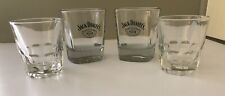 Jack Daniels Set Of 2 Old #7 8 oz Square Tumblers & 2 XL 4 oz Clear Shot glasses